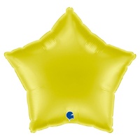 Grabo Foil Solid Colour Star 46cm (18") Yellow (Unpackaged)