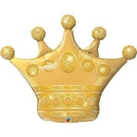 Shape Golden Crown 103cm Foil Balloon #49343 - Each (Pkgd.)