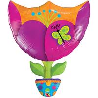 35" Qualatex Potted Flower Foil Balloon